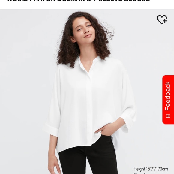 Uniqlo 3/4 Sleeve Rayon Blouse - Picture 3 of 3